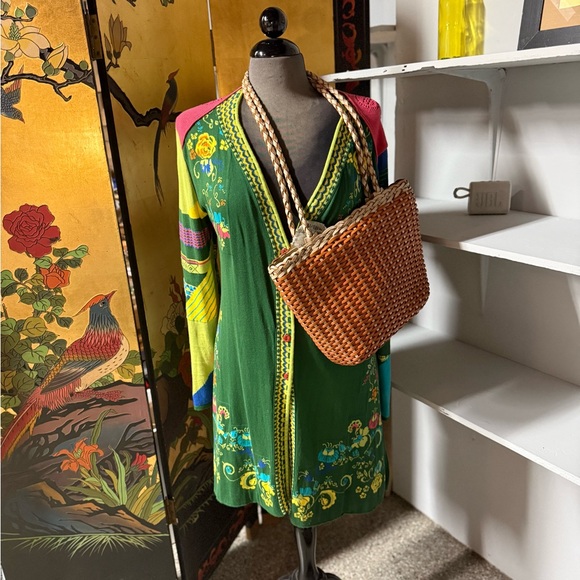 Colorful Cotton Long Sleeve Cardigan by IVKO - Picture 7 of 7